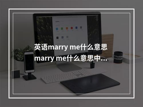 英语marry me什么意思 marry me什么意思中文