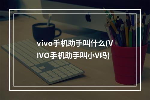 vivo手机助手叫什么(VIVO手机助手叫小V吗)
